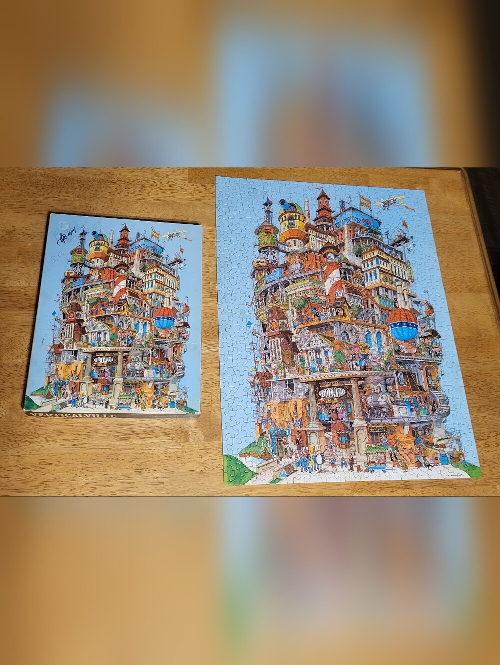 Vintage 1977 Hallmark "Verticalville" Puzzle (Over 500 Pieces)